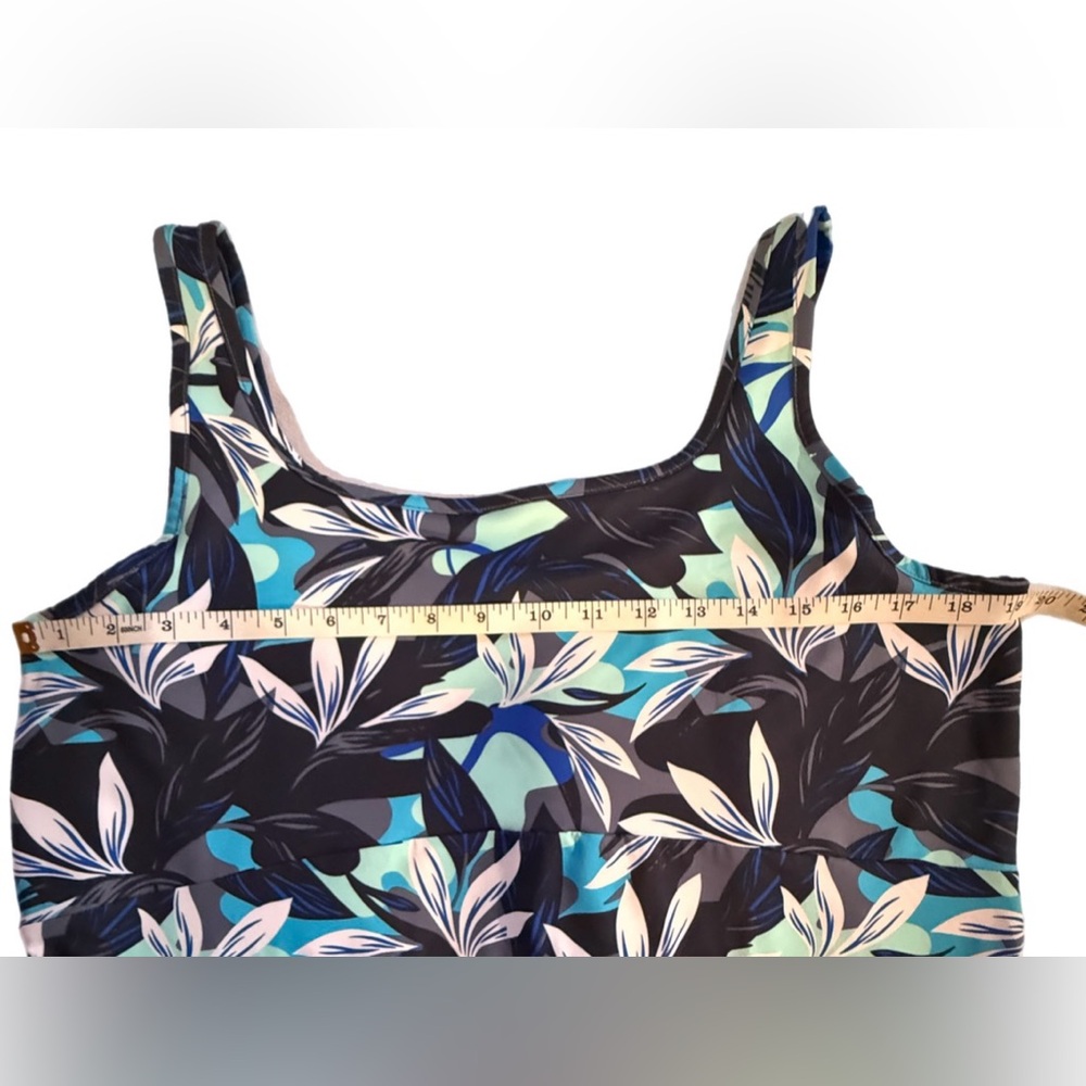 Columbia PFG Women's Blue and Black Floral Dress (Size XLarge) - Picture 2 of 7